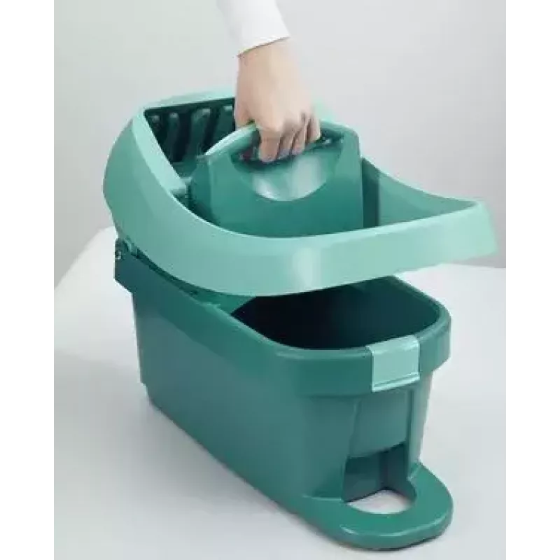 Mopping system bucket Leifheit 55076 — ergonomic wringer, large capacity, green
