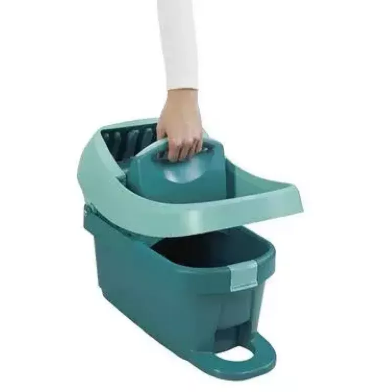 Mopping system bucket Leifheit 55076 — ergonomic wringer, large capacity, green