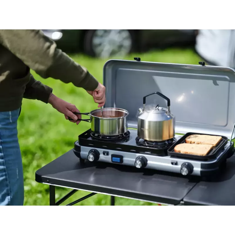 Liquid fuel stove Campingaz 2 MULTI COOK, 2 cooking zones, manual control