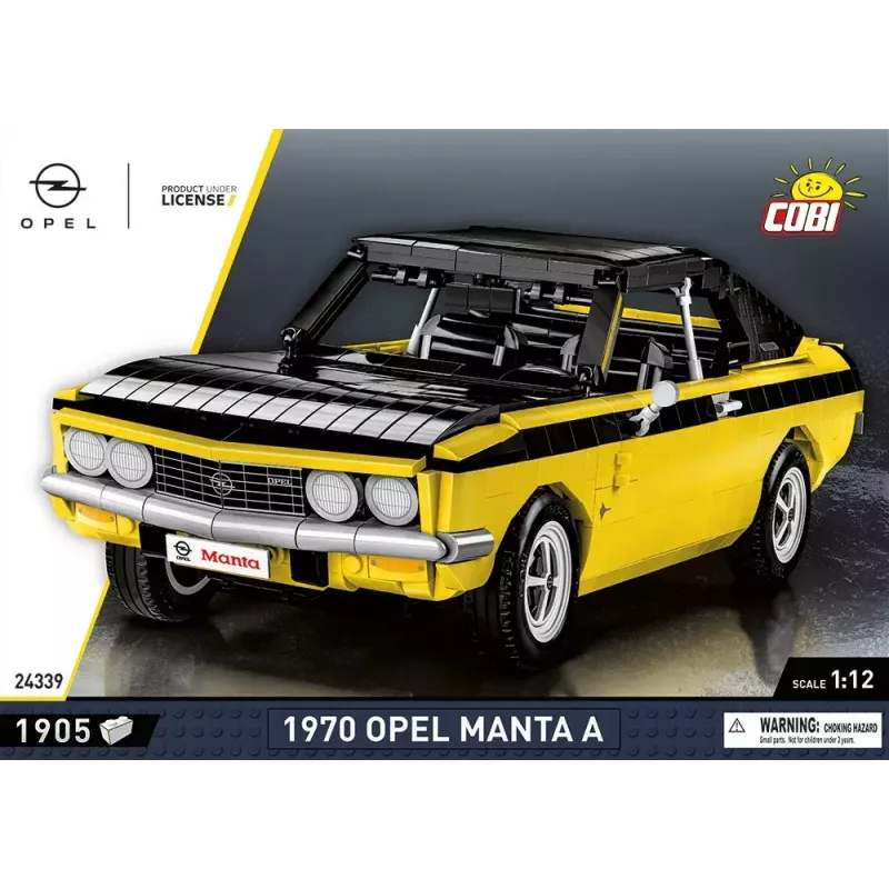 Construction toy Cobi Opel Manta A 1970 1:12 scale model, brick set