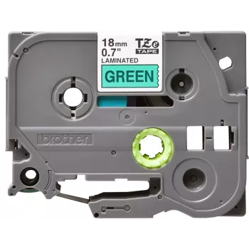 Brother TZE-741 label-making tape Black on green TZ