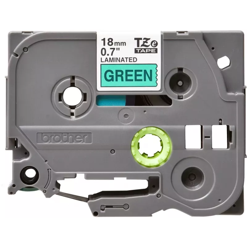 Brother TZE-741 label-making tape Black on green TZ