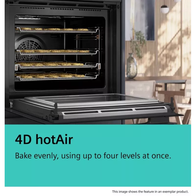 Siemens iQ700 CM776GKB1 oven 45 L 900 W Black, Stainless steel