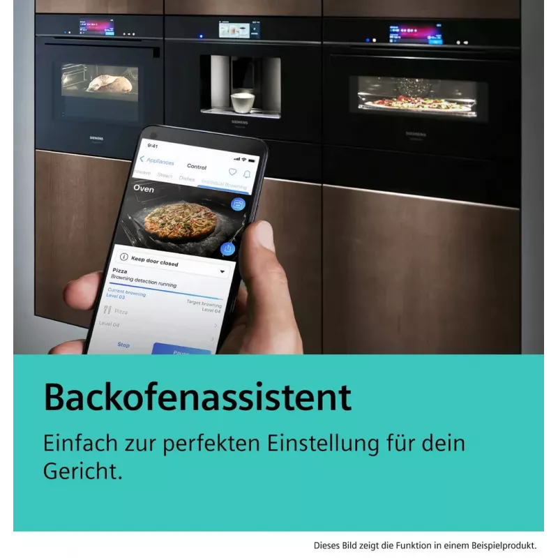 Siemens iQ700 CM776GKB1 oven 45 L 900 W Black, Stainless steel