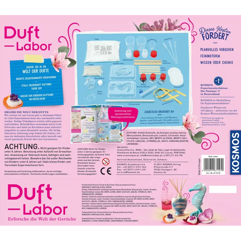 Kosmos Duft-Labor, Experiment kit, Chemistry, 8 yr(s)