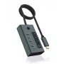 ICY BOX IB-HUB1454-C31 USB 3.2 Gen 1 (3.1 Gen 1) Type-C 10000 Mbit/s Blue, Grey
