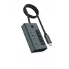 ICY BOX IB-HUB1454-C31 USB 3.2 Gen 1 (3.1 Gen 1) Type-C 10000 Mbit/s Blue, Grey