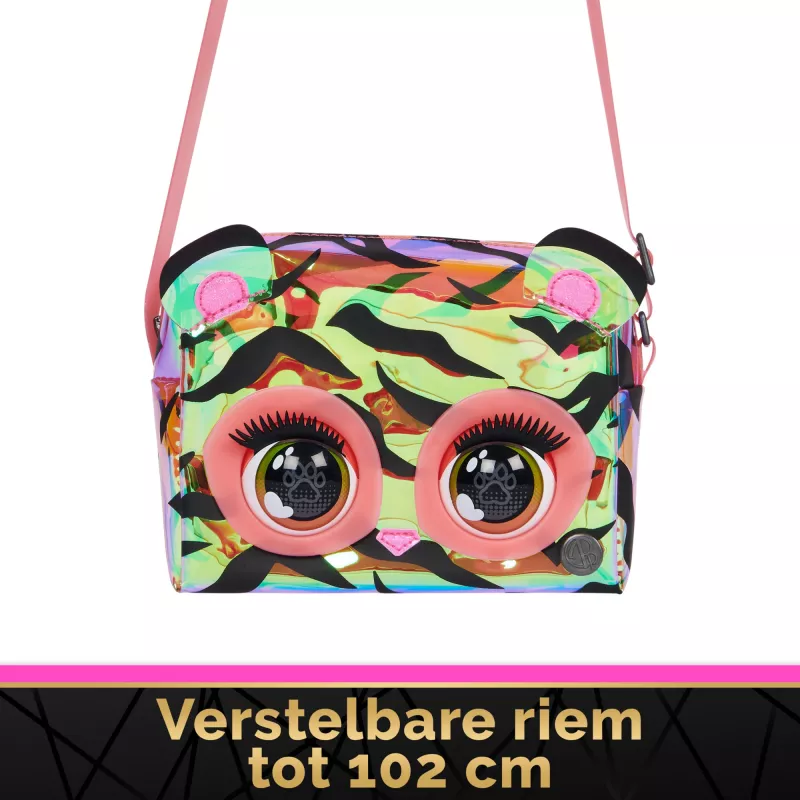 Purse Pets , Purrisma Interactive Tiger Pet Toy & Crossbody Bag, over 30 Sounds & Reactions, Kids Toys for Girls & Tweens