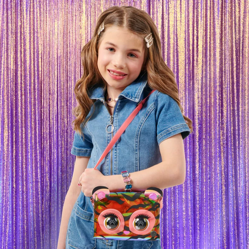 Purse Pets , Purrisma Interactive Tiger Pet Toy & Crossbody Bag, over 30 Sounds & Reactions, Kids Toys for Girls & Tweens