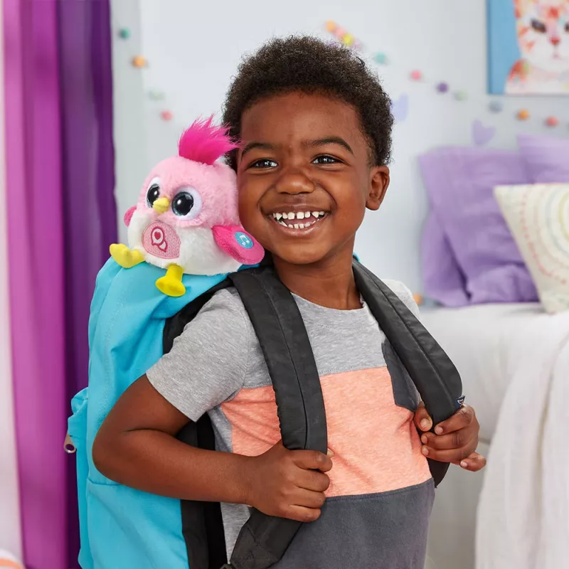 Interactive talking plush bird VTech Lolibirds Momo — battery-operated educational toy