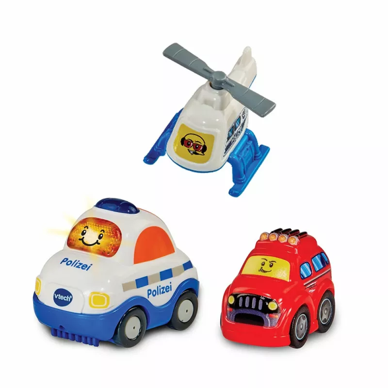 Toy playset VTech Tut Tut Baby Flitzer Police Station 80-569904 with interactive features and vehicles
