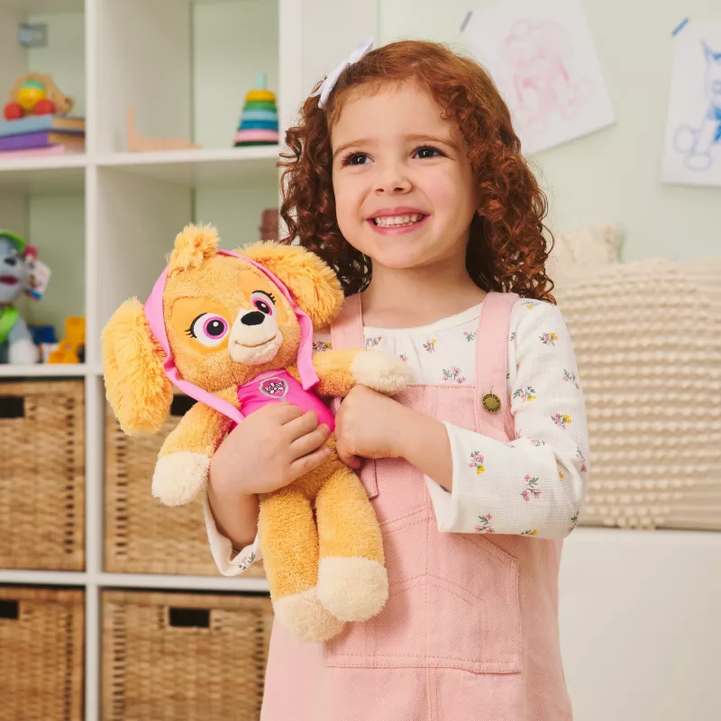 PAW Patrol GUND Official Skye Take Along Buddy Plush Toy, Premium Stuffed Animal for Ages 1 & Up, Pink/Brown, 13”