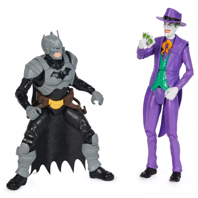 DC Comics , Batman Adventures, Batman vs The Joker Action Figures Set, 2 Figures, 12 Armor Accessories, 12-inch Super Hero Kids Toy for Boys & Girls