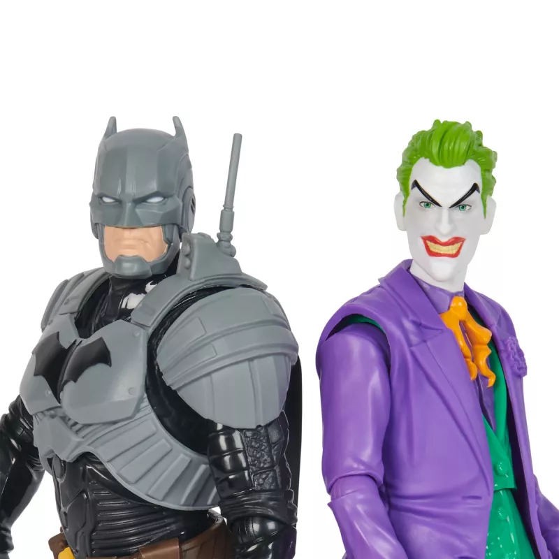DC Comics , Batman Adventures, Batman vs The Joker Action Figures Set, 2 Figures, 12 Armor Accessories, 12-inch Super Hero Kids Toy for Boys & Girls