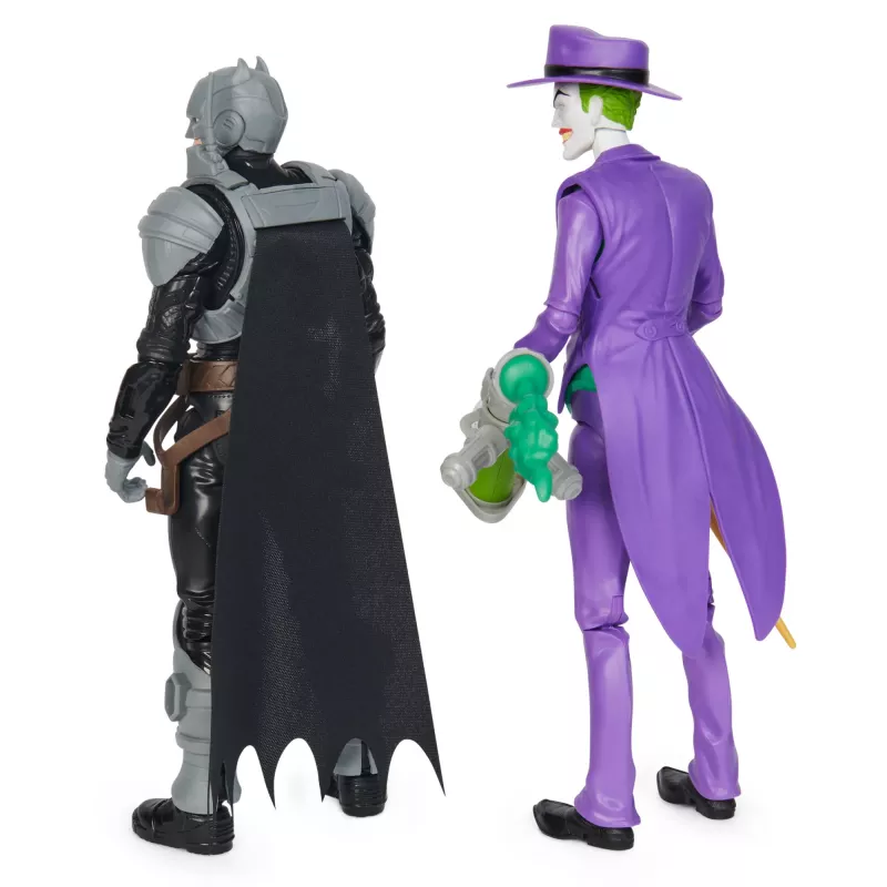DC Comics , Batman Adventures, Batman vs The Joker Action Figures Set, 2 Figures, 12 Armor Accessories, 12-inch Super Hero Kids Toy for Boys & Girls