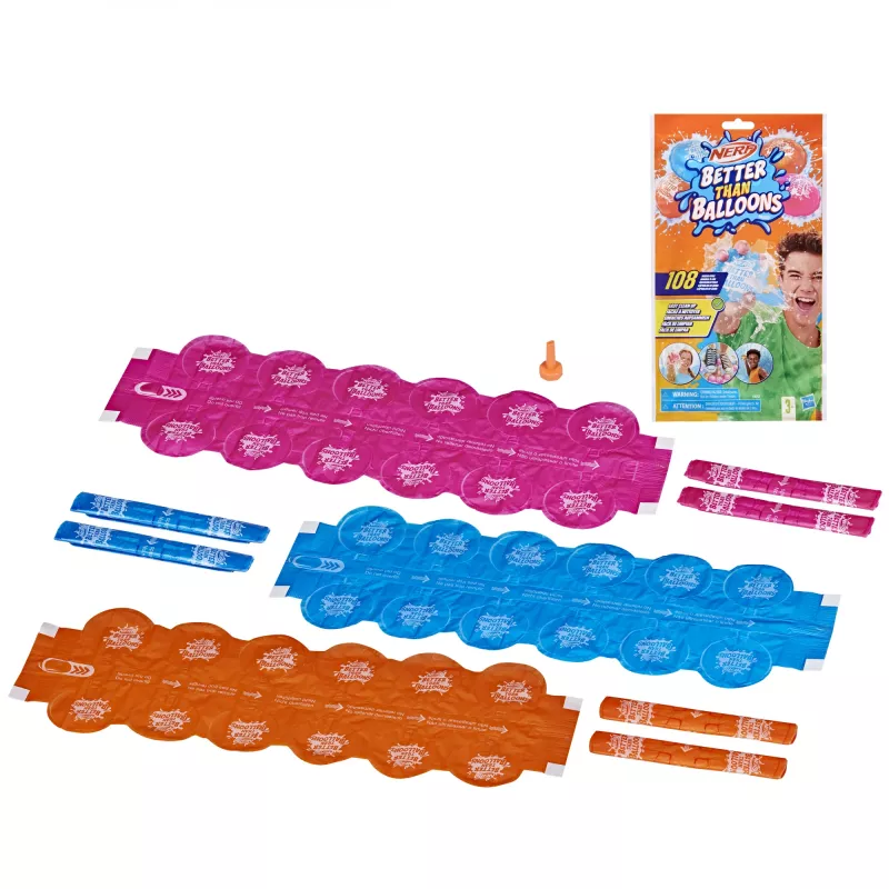 Nerf Super Soaker Better Than Balloons Water Toys, Easy 1 Piece Clean Up, 108 Pods, Lots of Ways to Play, Backyard Water Fun, Gifts for Kids, Ages 3+