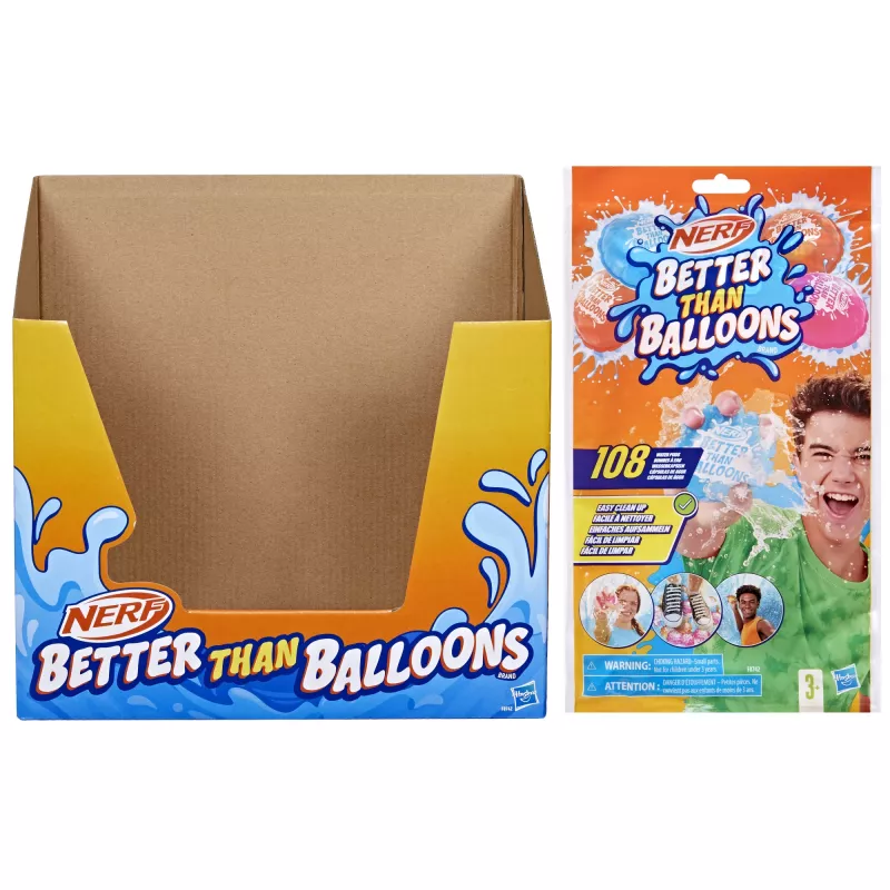 Nerf Super Soaker Better Than Balloons Water Toys, Easy 1 Piece Clean Up, 108 Pods, Lots of Ways to Play, Backyard Water Fun, Gifts for Kids, Ages 3+