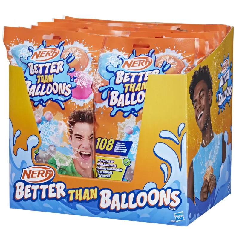 Nerf Super Soaker Better Than Balloons Water Toys, Easy 1 Piece Clean Up, 108 Pods, Lots of Ways to Play, Backyard Water Fun, Gifts for Kids, Ages 3+