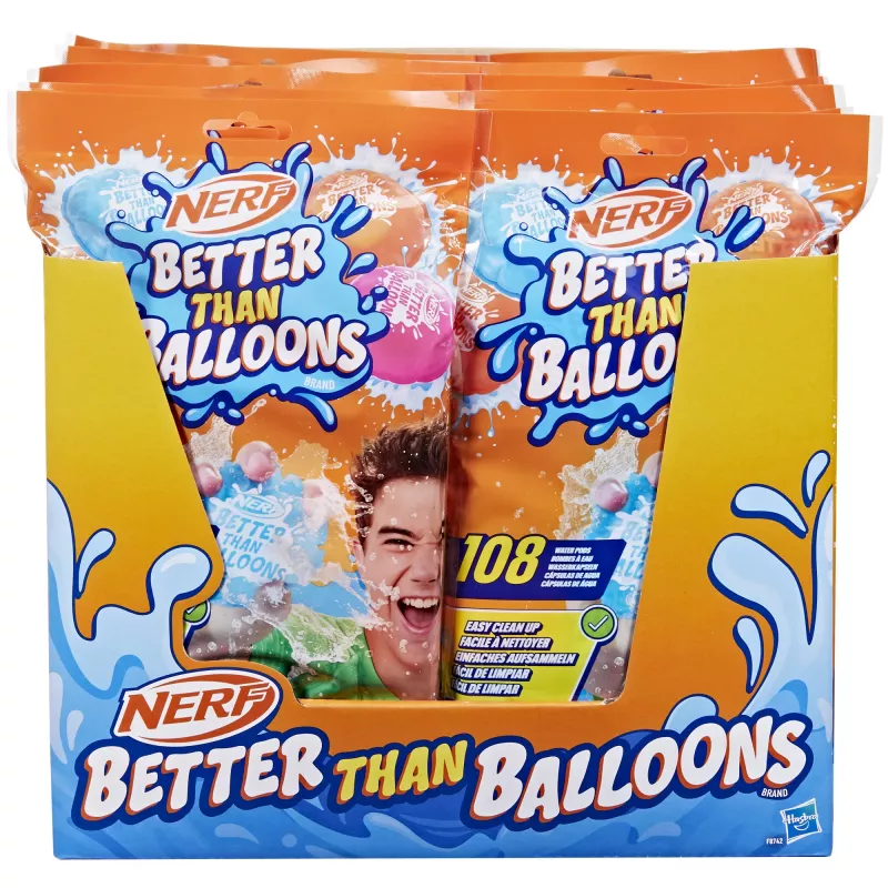 Nerf Super Soaker Better Than Balloons Water Toys, Easy 1 Piece Clean Up, 108 Pods, Lots of Ways to Play, Backyard Water Fun, Gifts for Kids, Ages 3+