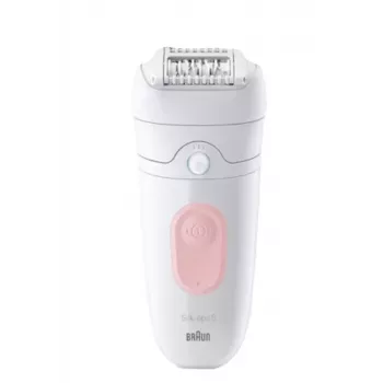 Braun Silk-épil 5 Silk-epil 5 SE5-230 Epilator, Pink, White, 28 tweezers, MicroGrip, 0.5 mm, Battery, Built-in battery