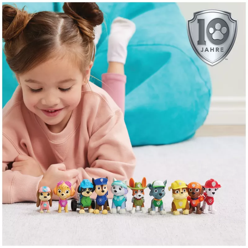 PAW Patrol , 10th Anniversary, All Paws On Deck Toy Figures Gift Pack with 10 Collectible Action Figures, Kids Toys for Ages 3 and up