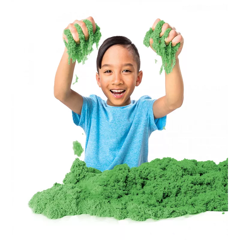 Kinetic Sand , 2lbs Green Play Sand, Moldable Sensory Toys for Kids, Resealable Bag (Packaging May Vary), for Ages 3 and up