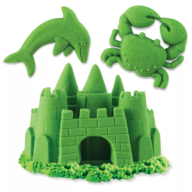 Kinetic Sand , 2lbs Green Play Sand, Moldable Sensory Toys for Kids, Resealable Bag (Packaging May Vary), for Ages 3 and up