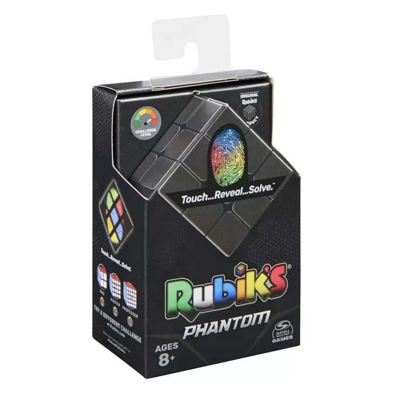Rubik’s Phantom, 3x3 Cube Advanced Technology Difficult 3D Puzzle Travel Game Stress Relief Fidget Toy Activity Cube, for Adults & Kids Ages 8 and up