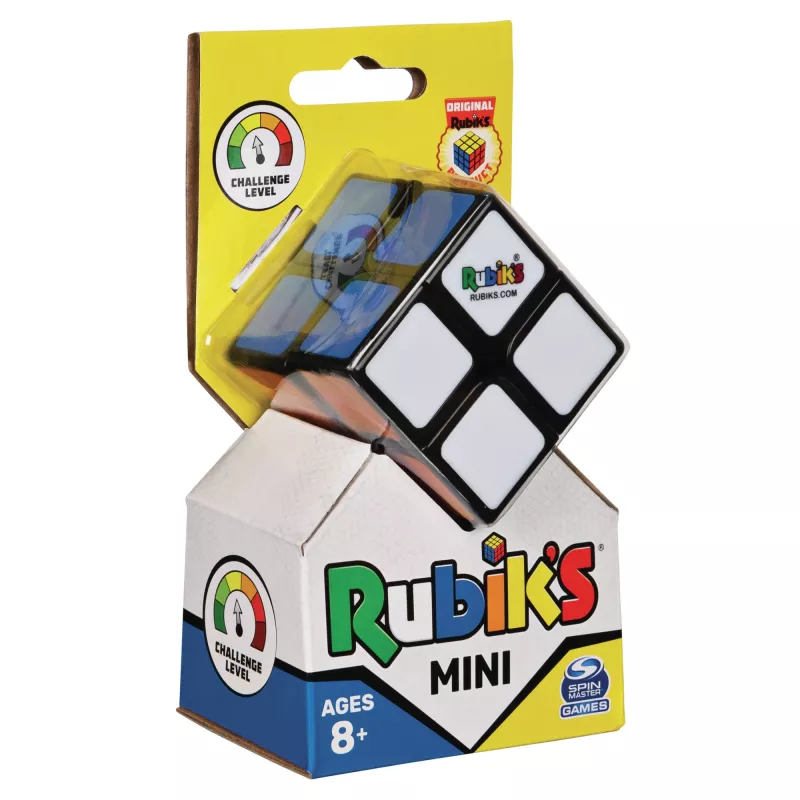 Rubik’s Mini 2x2, 2x2 Classic Color-Matching Puzzle, Pocket Size Brain-Teasing Puzzle Toy, Packaging May Vary