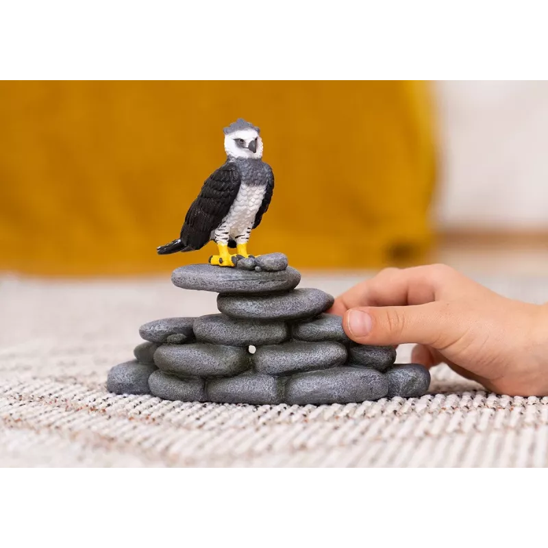 schleich WILD LIFE Harpy Eagle, 3 yr(s), Forest, Wild animals / adventure toys, Black, White, Yellow, Plastic