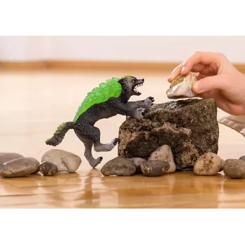 Figure Schleich ELDRADOR CREATURES Granite Wolf model 70153, age 7+, green/grey