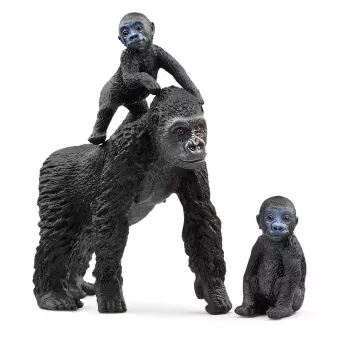 schleich WILD LIFE Gorilla Family, 3 yr(s), Jungle, Wild animals / adventure toys, Black, Grey
