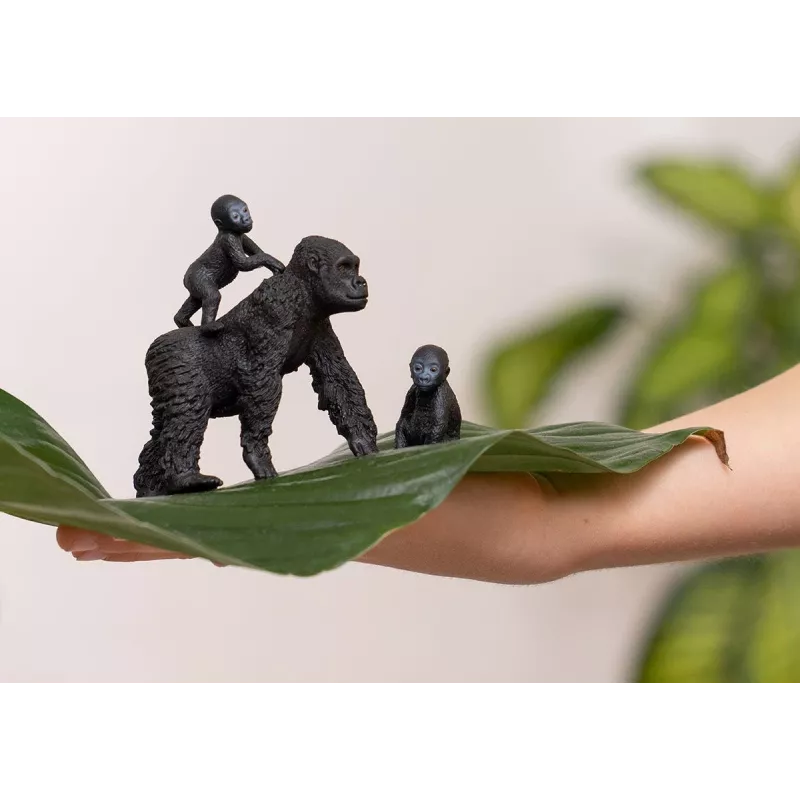 schleich WILD LIFE Gorilla Family, 3 yr(s), Jungle, Wild animals / adventure toys, Black, Grey
