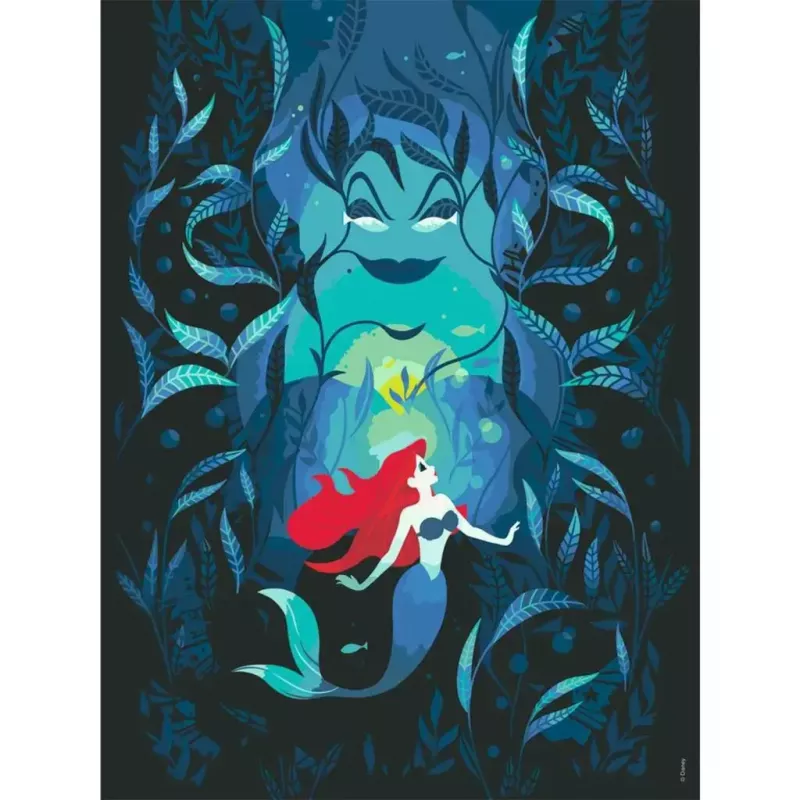 Ravensburger Painting Set CreArt Disney Ariel and Ursula 23732 — paint kit for kids with pre-printed motif