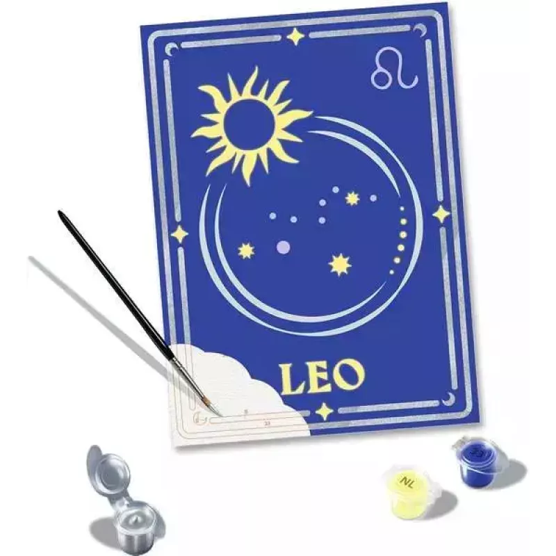 Paint-by-number kit Ravensburger CreArt Zodiac sign Leo – painting set, model 23743