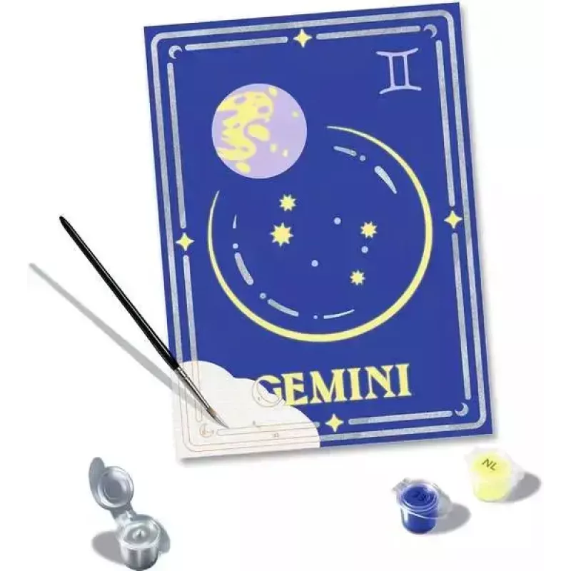 Paint-by-number kit Ravensburger CreArt Gemini zodiac sign — painting set by Ravensburger (model 23742)
