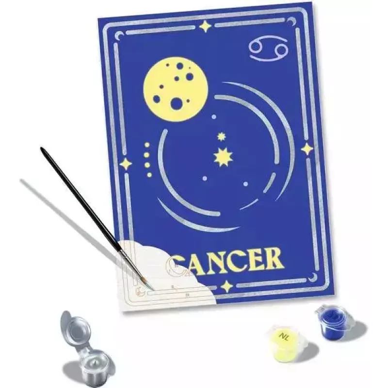 Puzzle painting kit Ravensburger CreArt Cancer zodiac sign – paint-by-numbers set, model 23733