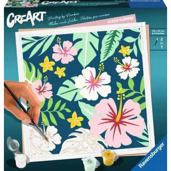 Painting kit Ravensburger CreArt – Exotic Plants (model 23729) paint-by-number set