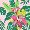 Ravensburger CreArt Tropical Plants painting kit, model 23728 — paint-by-numbers set