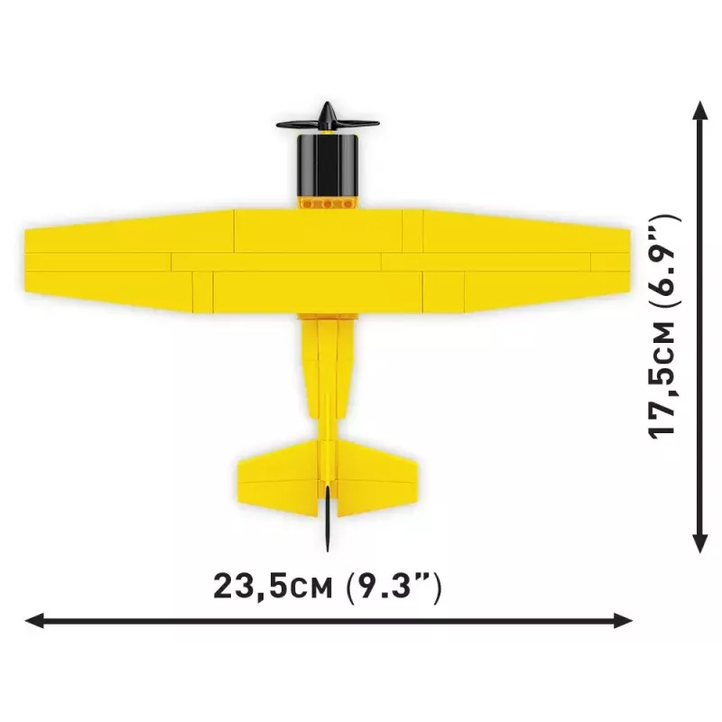 Construction toy Cobi Cessna 172 Skyhawk yellow model 26621 - scale and assembly set