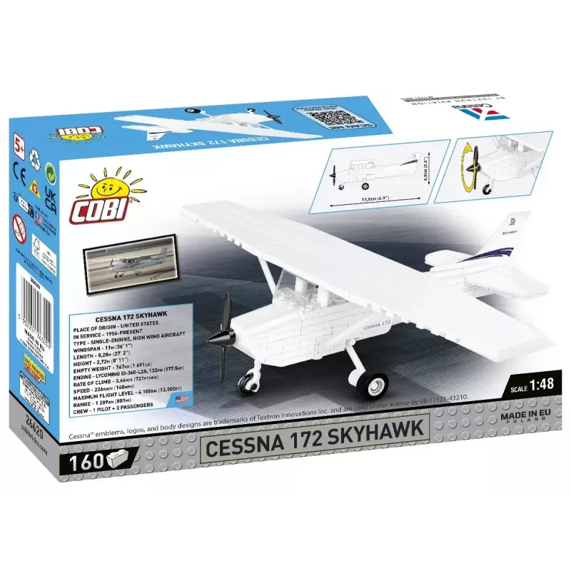 Construction Toy Cobi Cessna 172 Skyhawk White building set