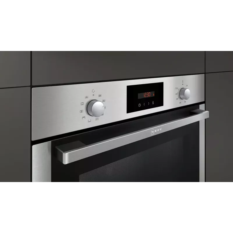 NEFF BX48P cooking appliance set — Zone induction hob (4 zones), Electric oven 71 L, Black