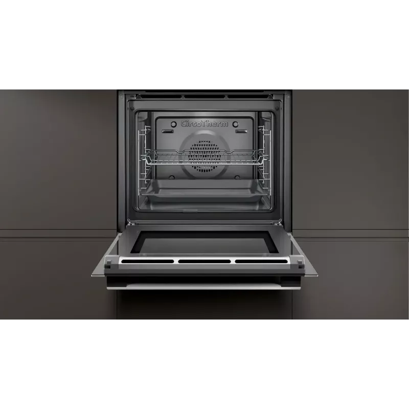 NEFF BX48P cooking appliance set — Zone induction hob (4 zones), Electric oven 71 L, Black