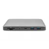 DIGITUS Docking Station USB-C - 2x USB Type-C / 2x USB 3.0 10Gbps / USB 3.0 5Gpbs / 2x DP / Gbe / micro SD / SD / 3.5mm - 60W USB Power Delivery