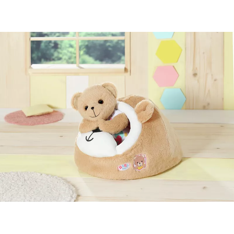 Soft toy bear cave ZAPF creation BABY born — plush play accessory for dolls