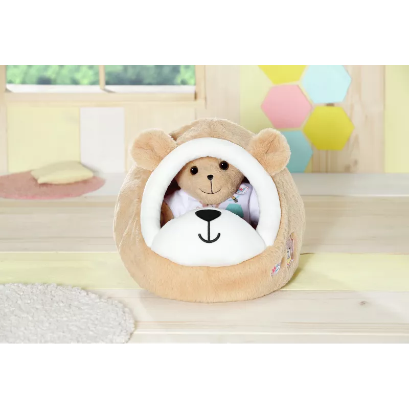 Soft toy bear cave ZAPF creation BABY born — plush play accessory for dolls