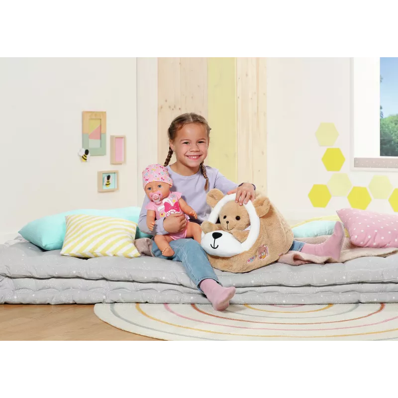 Soft toy bear cave ZAPF creation BABY born — plush play accessory for dolls
