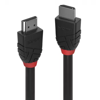 Lindy 1m High Speed HDMI Cable, Black Line, 1 m, HDMI Type A (Standard), HDMI Type A (Standard), 4096 x 2160 pixels, 18 Gbit/s, Black