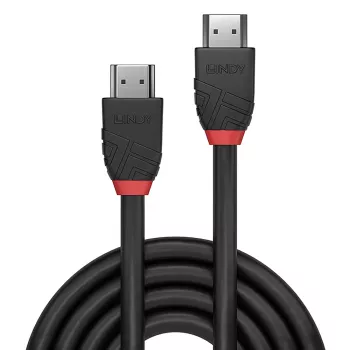 Lindy 1m High Speed HDMI Cable, Black Line, 1 m, HDMI Type A (Standard), HDMI Type A (Standard), 4096 x 2160 pixels, 18 Gbit/s, Black