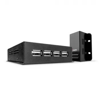 Lindy 50m 4 Port USB 2.0 Cat.6 Extender, Network transmitter & receiver, 50 m, 480 Mbit/s, Cat5, Cat5e, Cat6, NS1021, Phosphor bronze